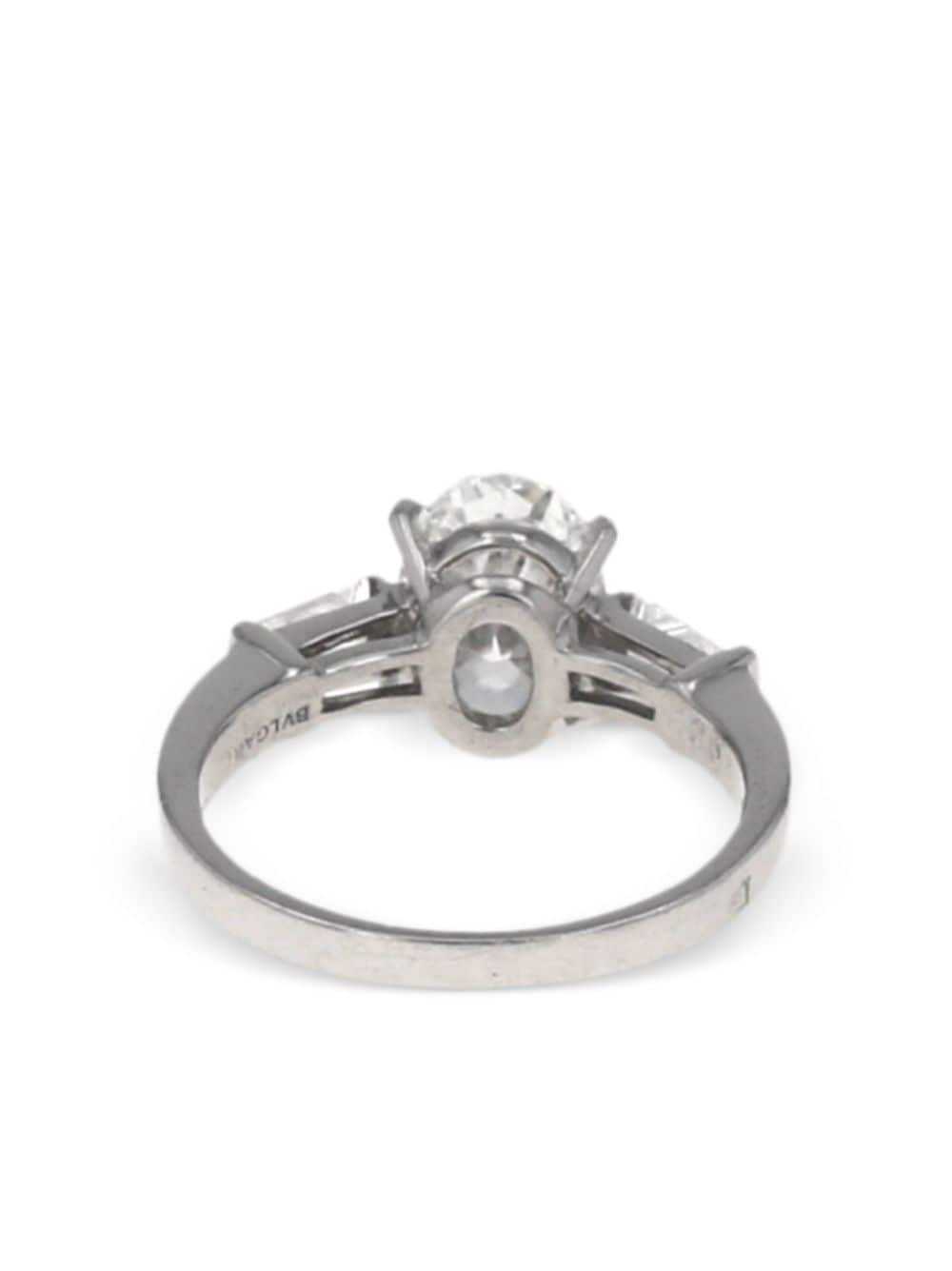 Bvlgari Pre-Owned platinum oval engagement ring -… - image 2