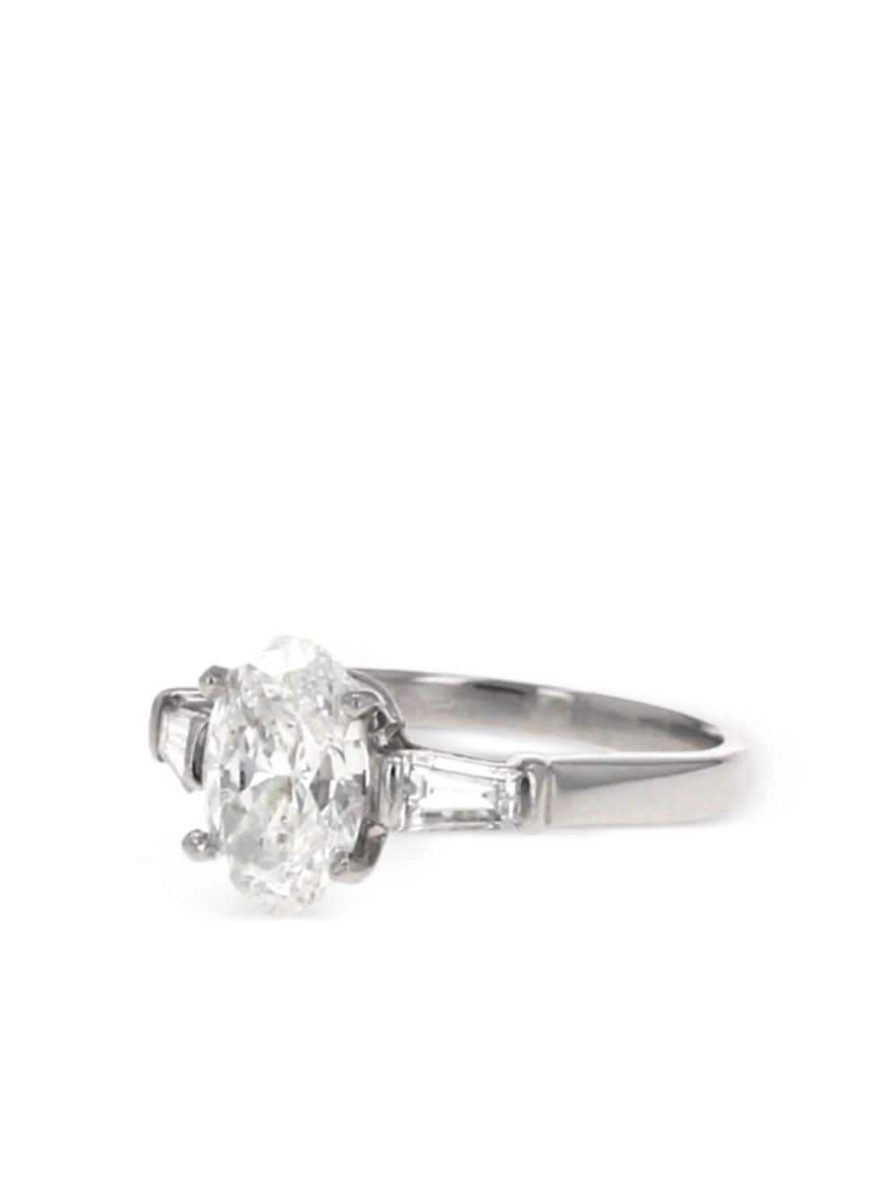 Bvlgari Pre-Owned platinum oval engagement ring -… - image 4