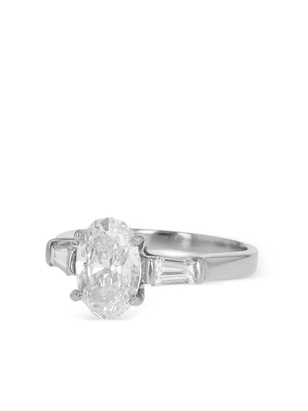 Bvlgari Pre-Owned platinum oval engagement ring -… - image 5