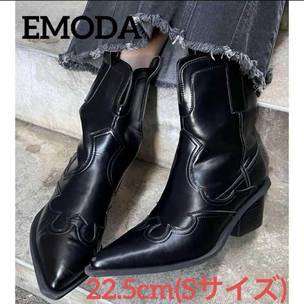 EMODA Western Short Boots Size S 22.5cm - image 1