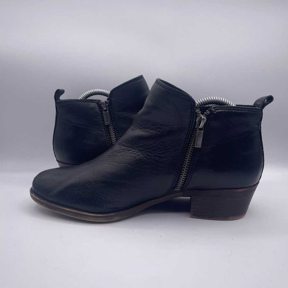 Lucky Brand Basel Leather Booties Black Heel Zipp… - image 6