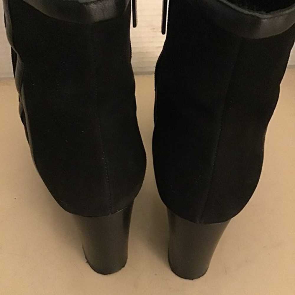 Aquatalia women black suede heel boots Size 8 - image 10