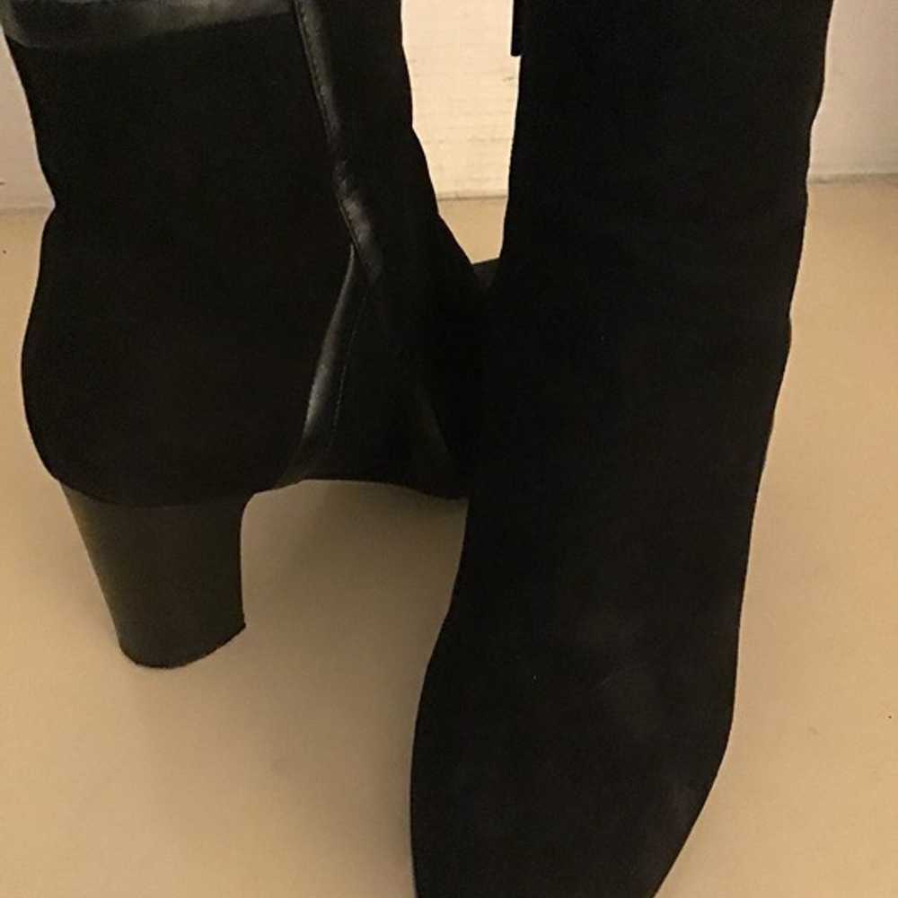 Aquatalia women black suede heel boots Size 8 - image 11