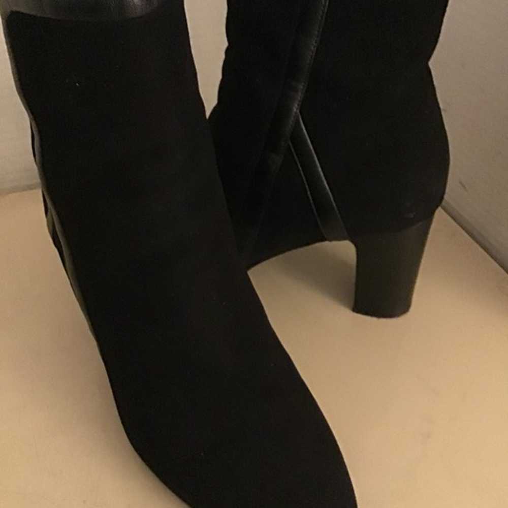 Aquatalia women black suede heel boots Size 8 - image 5