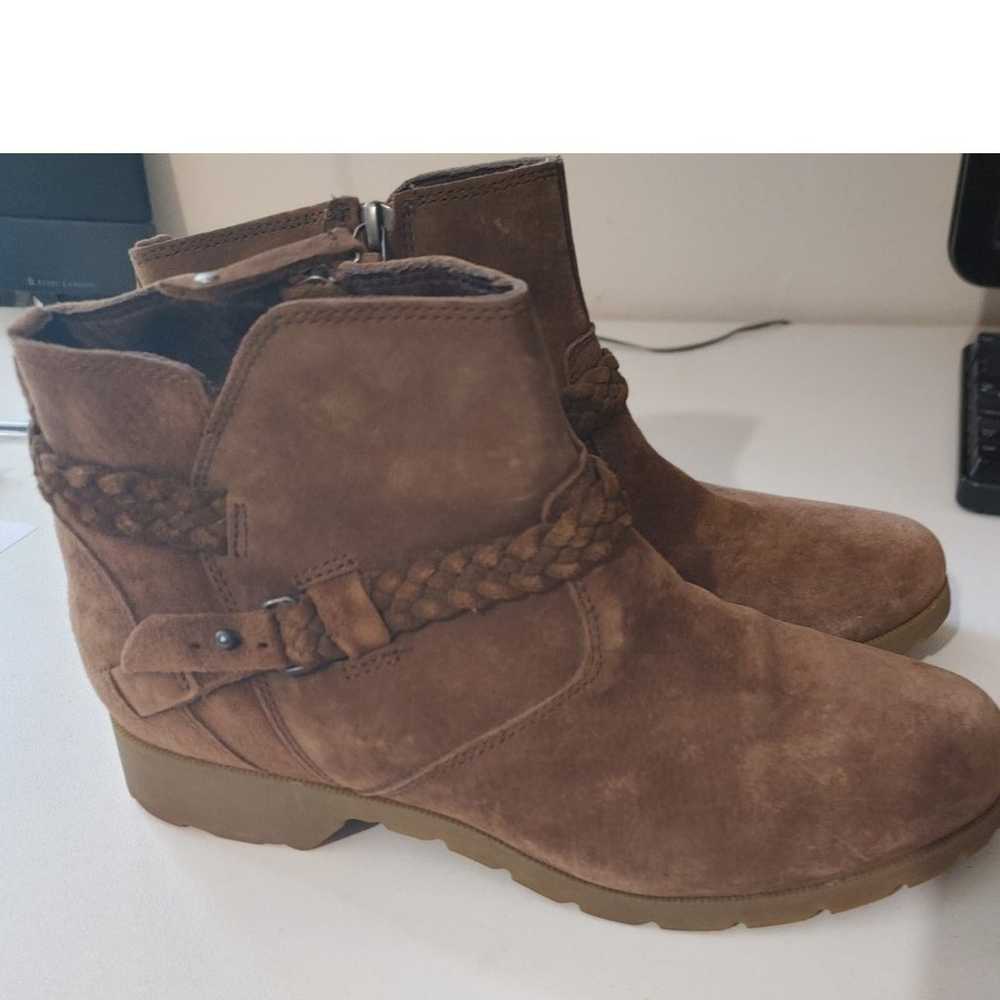 Teva Ankle Boots Delavina Suede Leather Brown Sz … - image 3