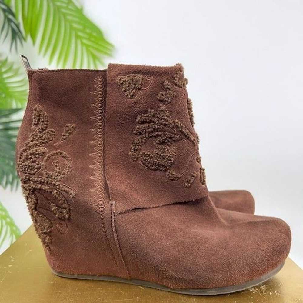 Vintage Brown Suede Boho Coastal Cowgirl Cottage … - image 5