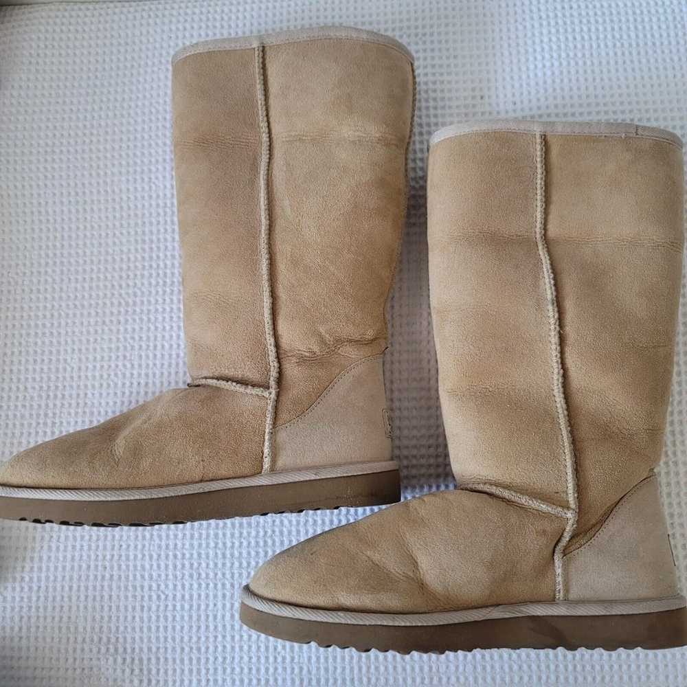 Ugg Womens CLASSIC TALL BOOTS Sheepskin Fur Champ… - image 1