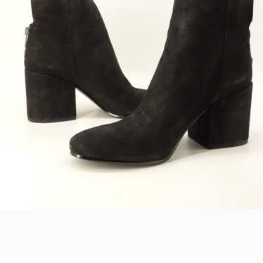 Lucky Brand Ravynn Black Leather Ankle Booties