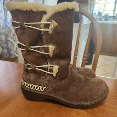 Ugg Australia Kona Dark Brown Leather Sheepskin B… - image 1