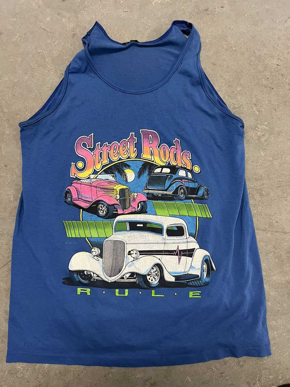 Streetwear × Vintage Street rods rule tank top - image 1