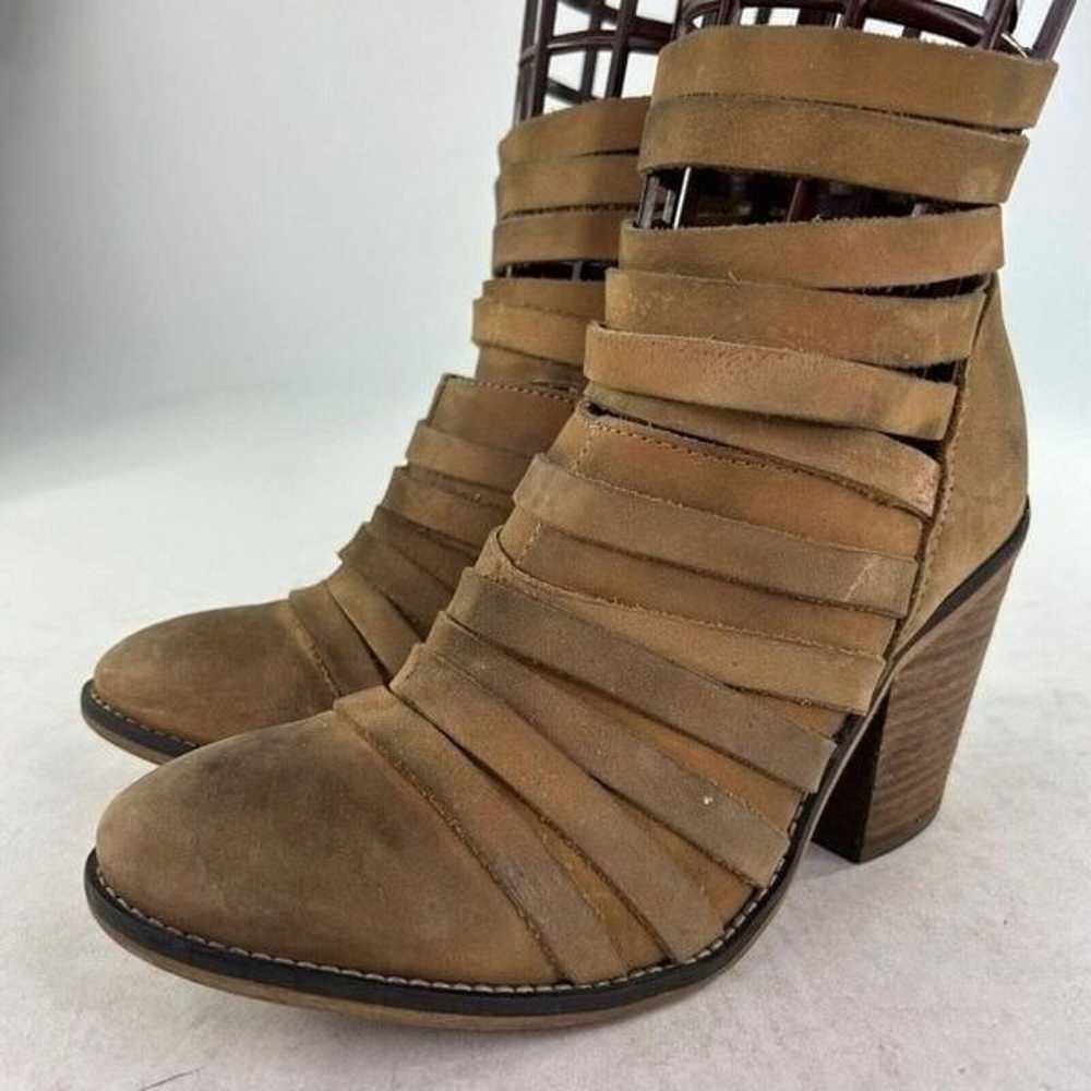 Free People HYBRID Strappy Leather Booties US 7 T… - image 1