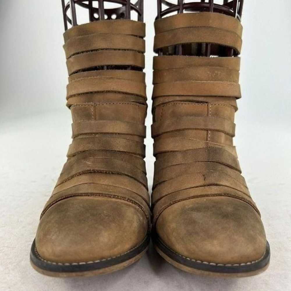 Free People HYBRID Strappy Leather Booties US 7 T… - image 2