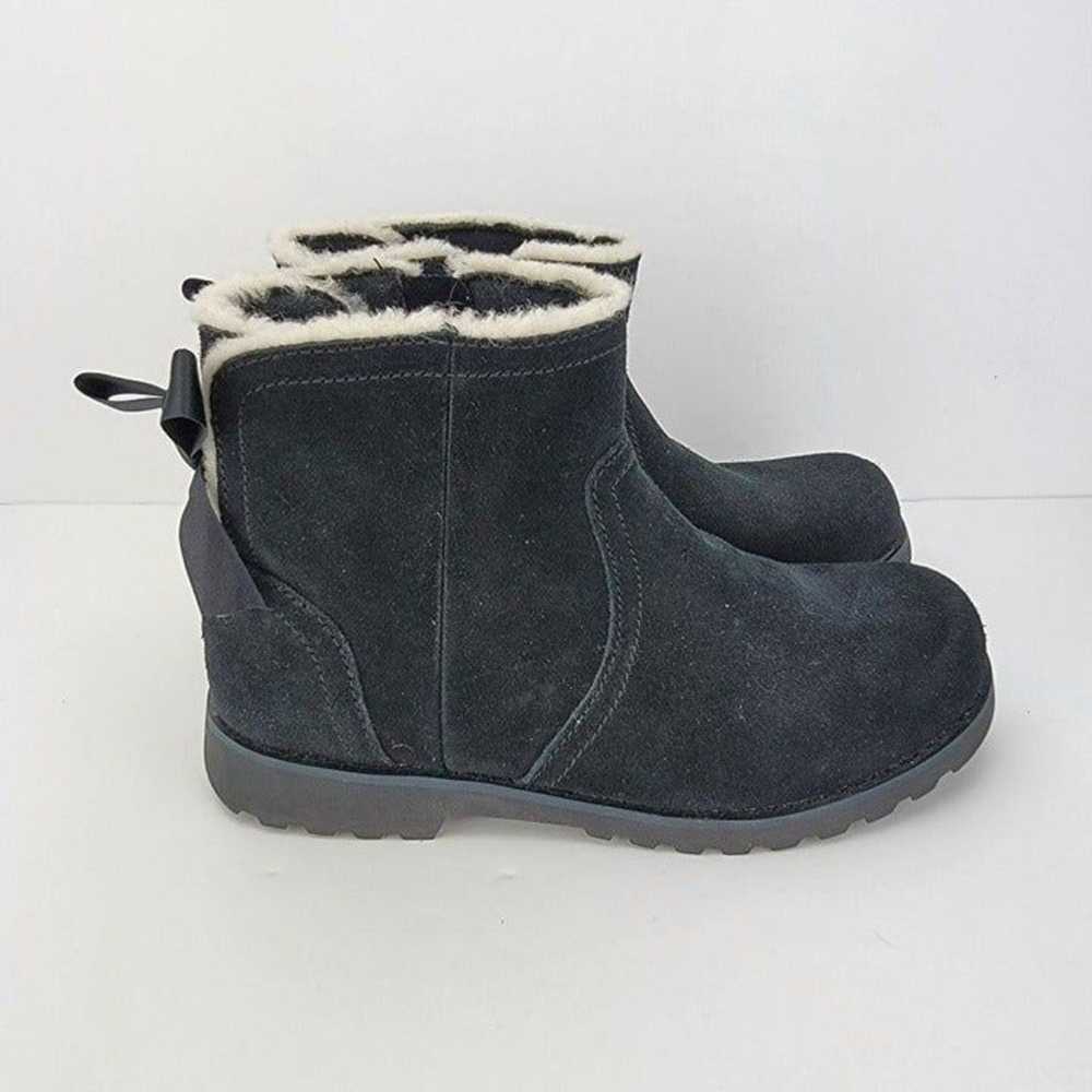 UGG Wms 5 Kids 4 Black Bows Zipper Cecily Leather… - image 3