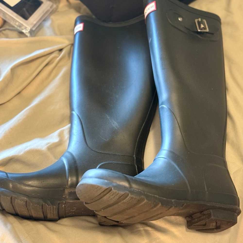 Hunter boots size 7 DARK OLIVE - image 9