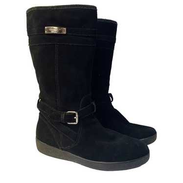 Coach Tallulah Black cheapest Suede and Faux Shearling Boots sz 8