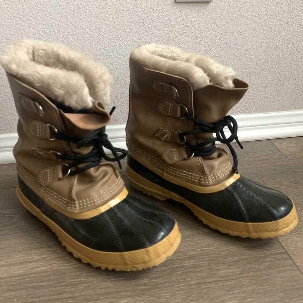 Sorel Manitou Waterproof Winter Snow Duck Boots 8… - image 1