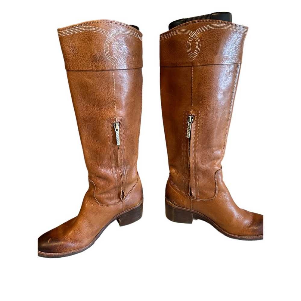 Donald J Pliner Carmel brown leather knee high he… - image 3