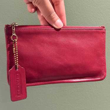 Vintage Coach Red Skinny Make Up Case