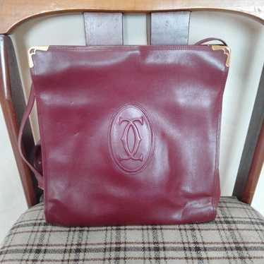 Vintage Cartier leather shoulder bag
27 cm in hei… - image 1