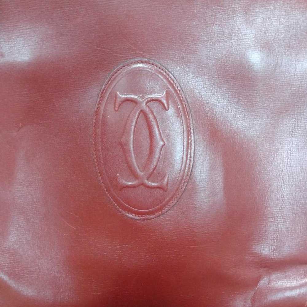 Vintage Cartier leather shoulder bag
27 cm in hei… - image 3