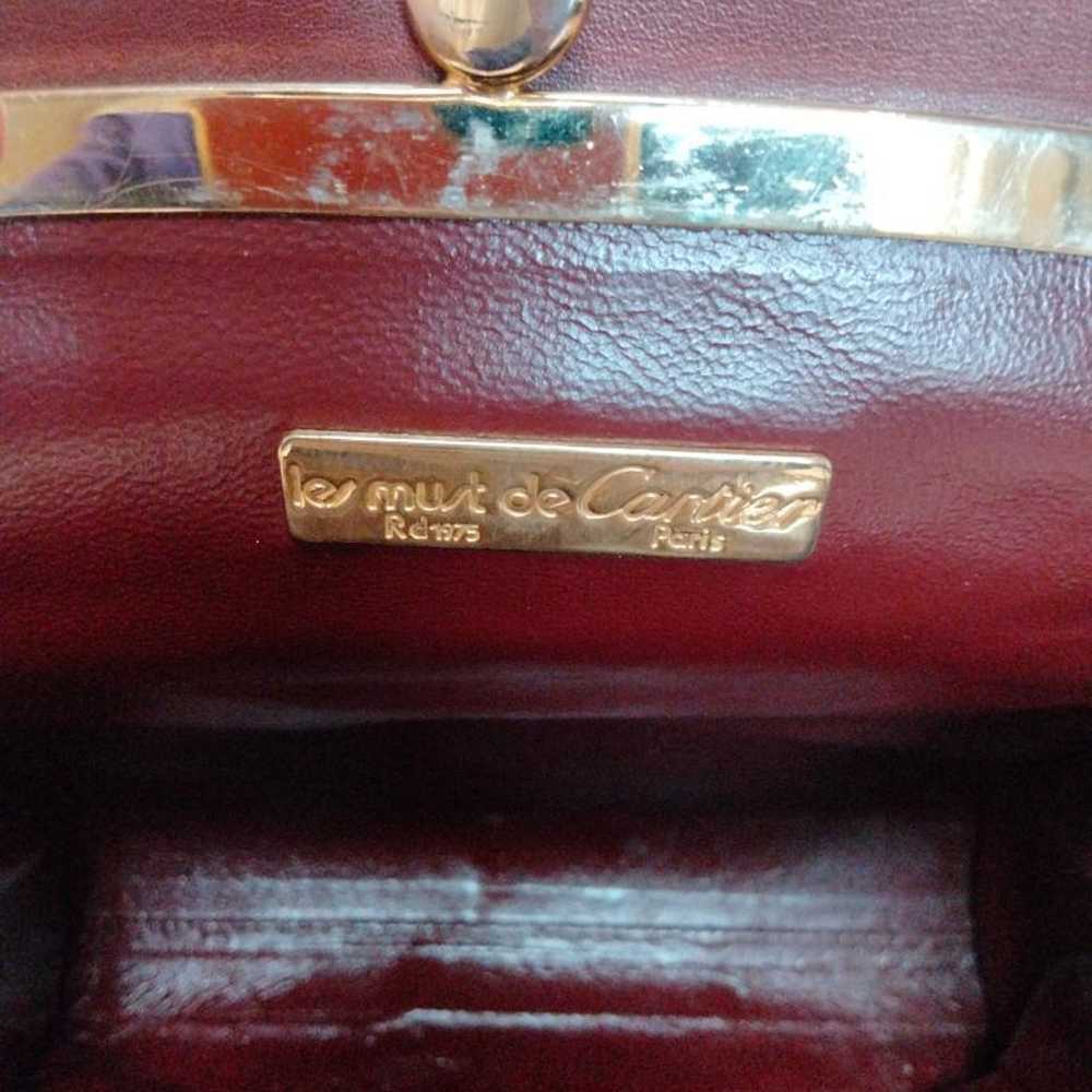 Vintage Cartier leather shoulder bag
27 cm in hei… - image 5