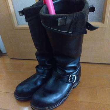 Engineer boots black leather