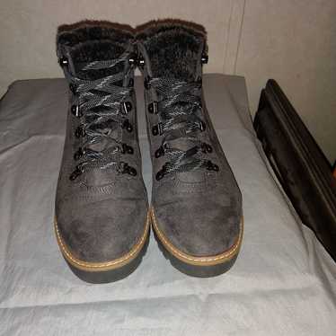 A. N. A Grey faux fur lined boots sz 10 - image 1