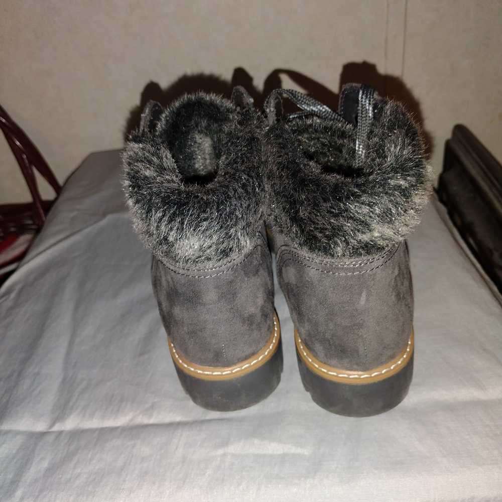 A. N. A Grey faux fur lined boots sz 10 - image 3