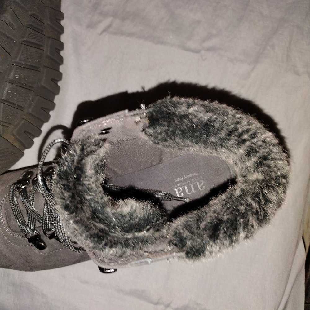 A. N. A Grey faux fur lined boots sz 10 - image 5