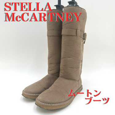 STELLA McCARTNEY Sheepskin Boots Suede Belt Buckle