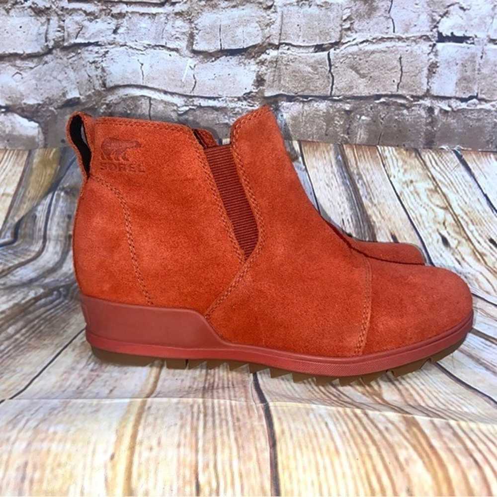 Sorel Evie Leather Wedge Bootie in Warp Red/Gum S… - image 2