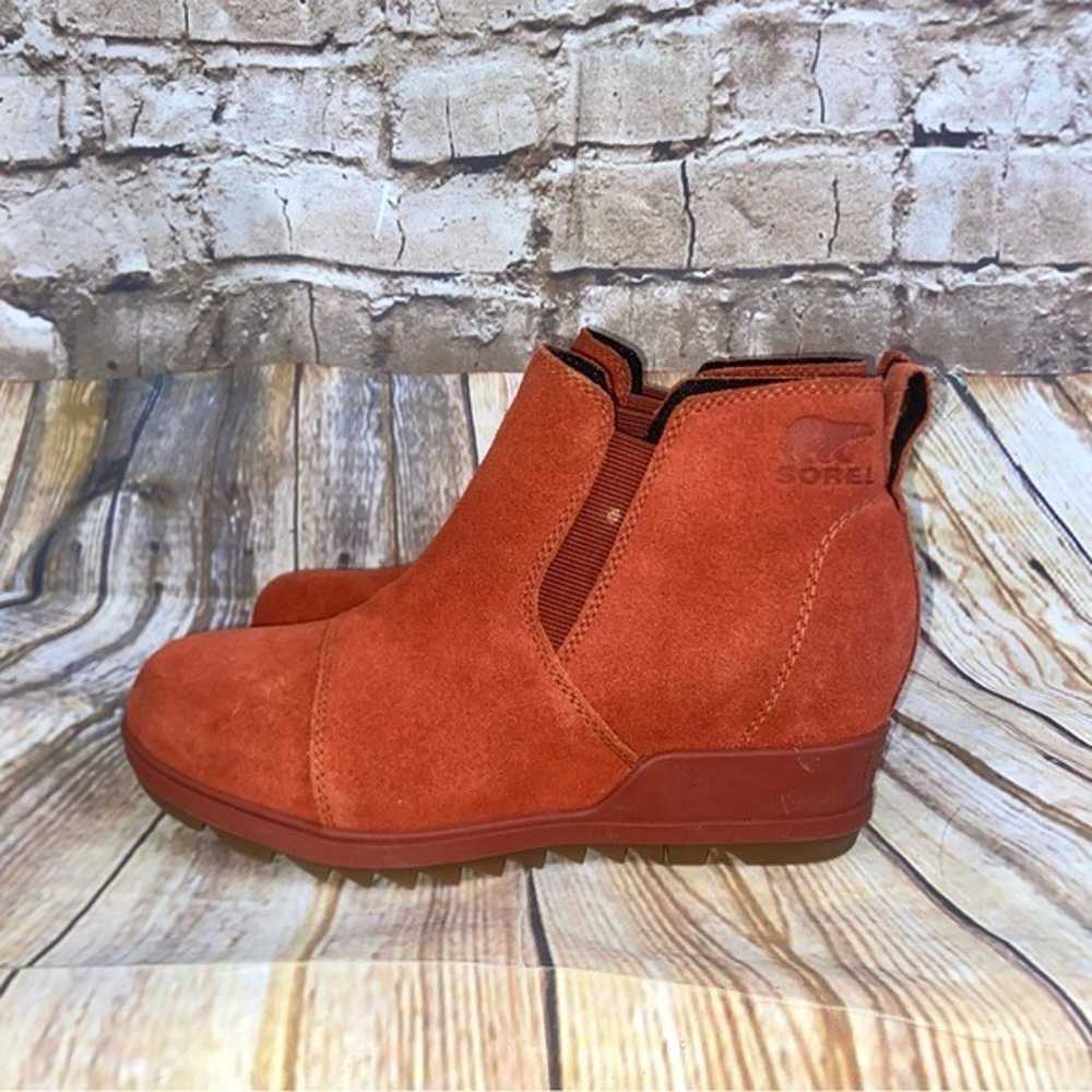 Sorel Evie Leather Wedge Bootie in Warp Red/Gum S… - image 4