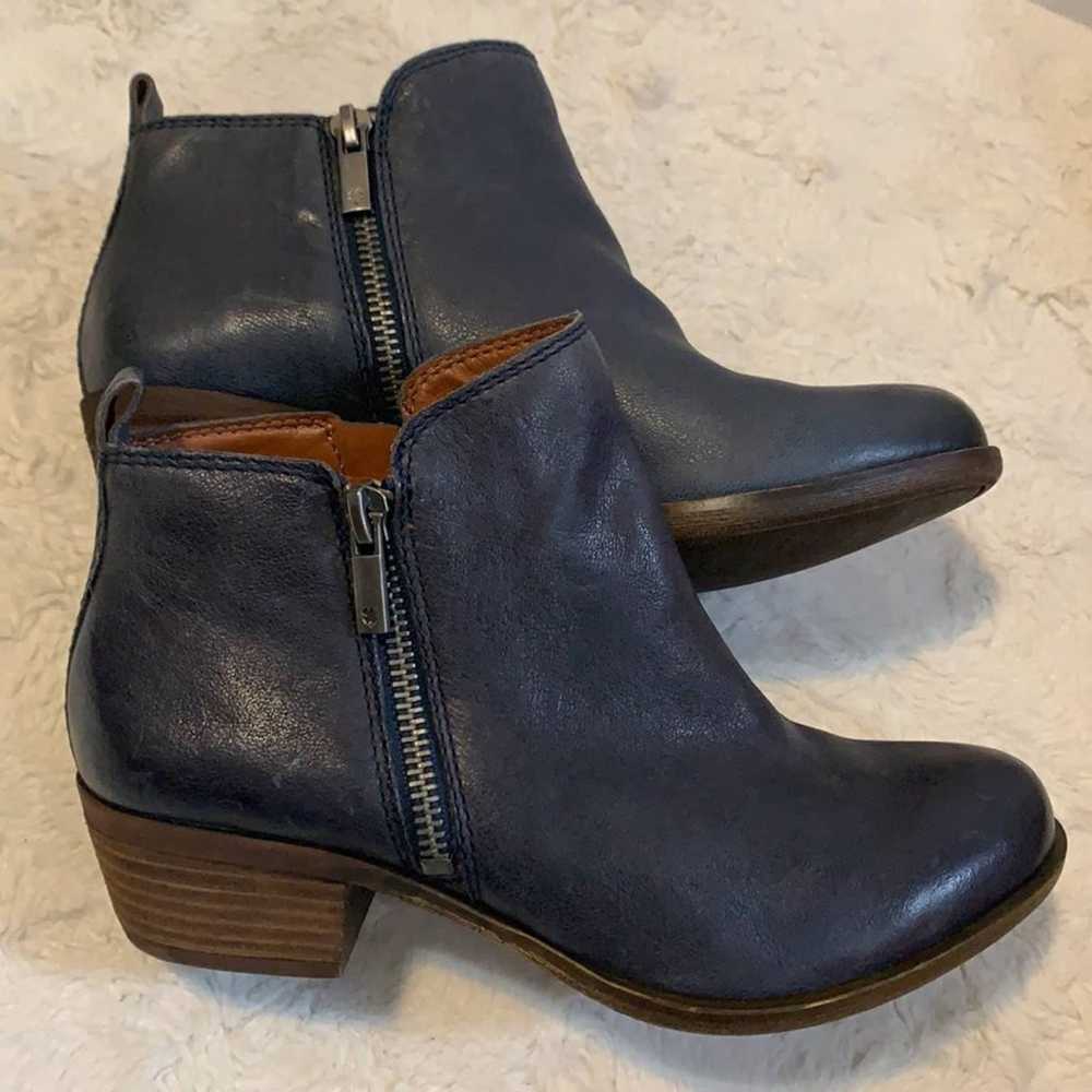 Lucky Brand Basel black leather flat bootie. - image 7