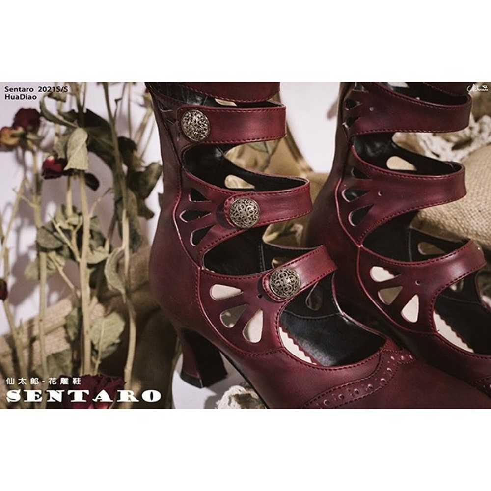 Wine red Sentaro short cutout boots new US 7.5 si… - image 3