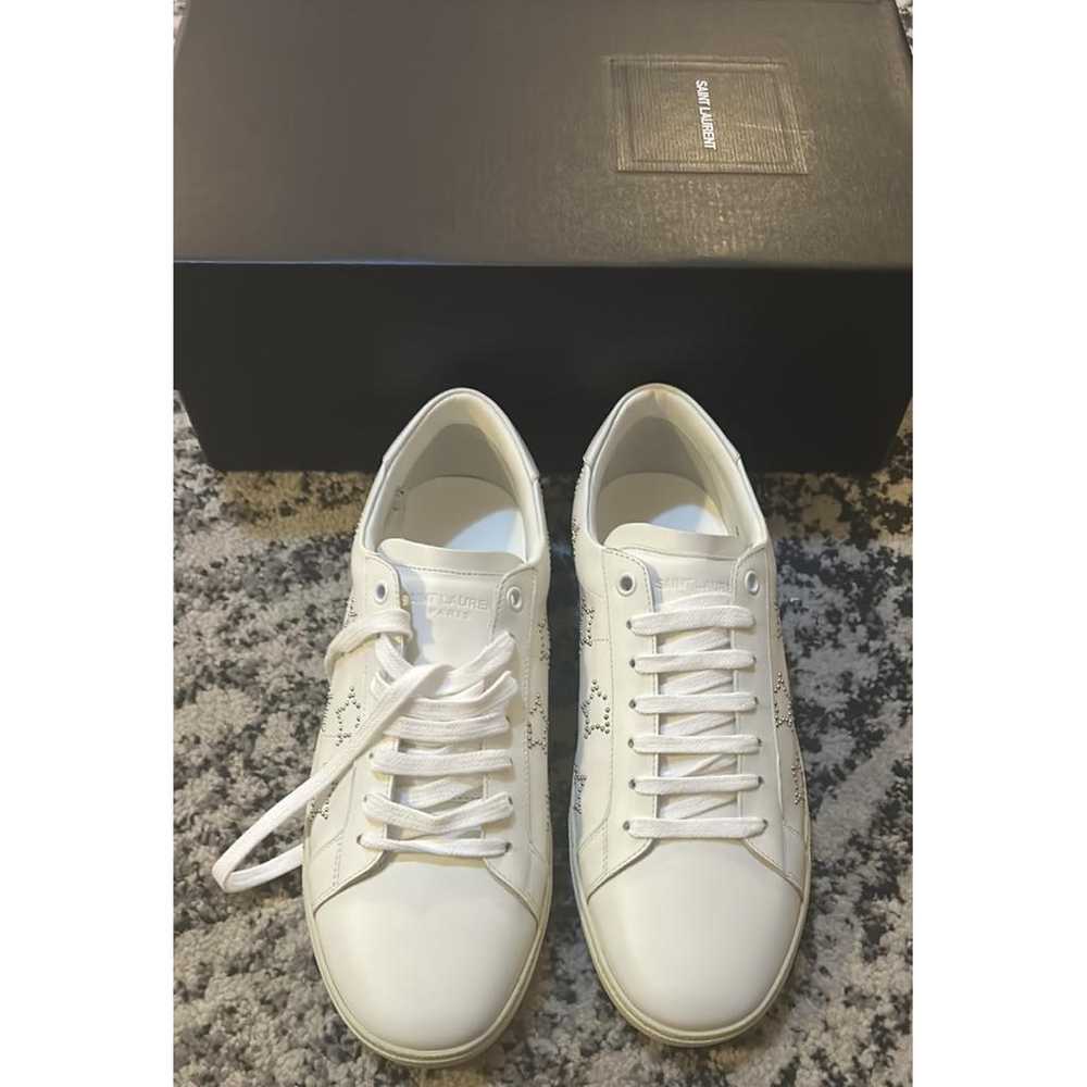 Saint Laurent Sl/06 leather low trainers - image 3