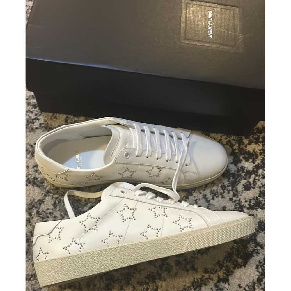 Saint Laurent Sl/06 leather low trainers - image 6