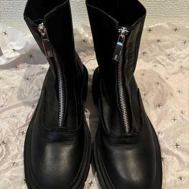 ZARA Zipper Real Leather Ankle Boots 36