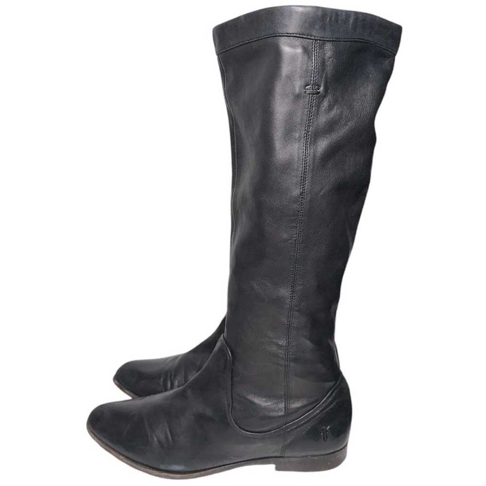 Frye Women’s Size 8.5 Black Leather Cindy Pull On… - image 5