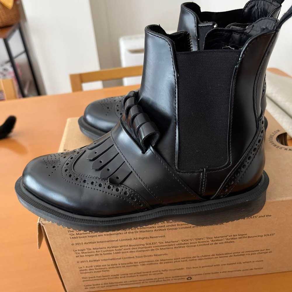 Dr. Martens Black Side Gore Boots Frill Design UK3 - image 3