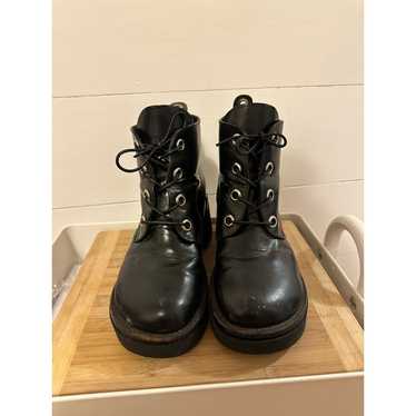 Kickers Leather Combat Boots