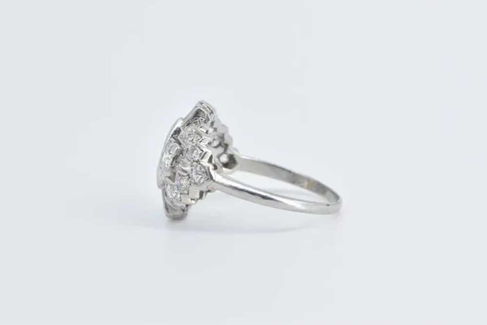 Platinum 1.08 Ctw Marquise Diamond Art Deco Engag… - image 2