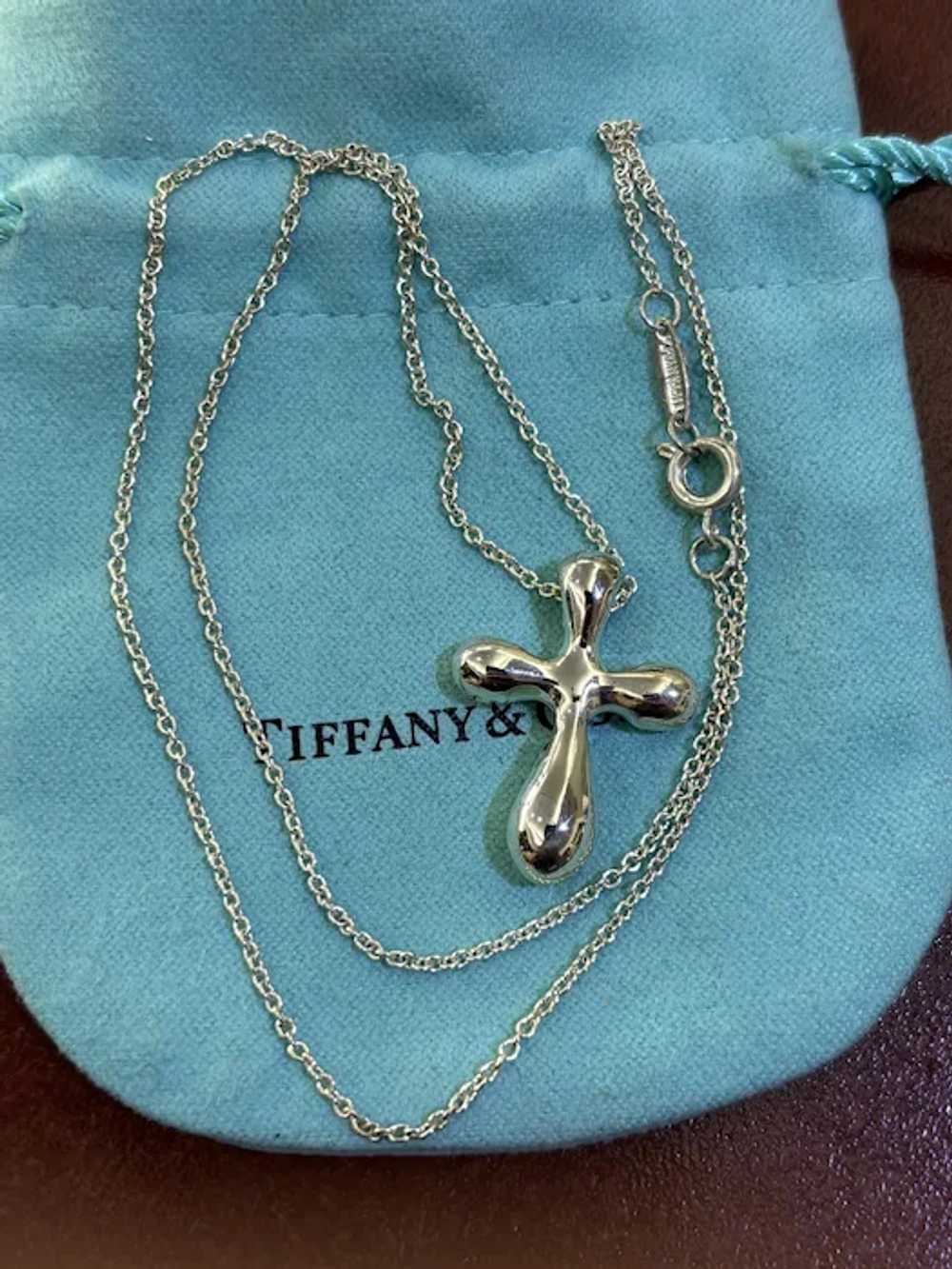 Tiffany & Co Sterling Silver Cross Necklace - image 2