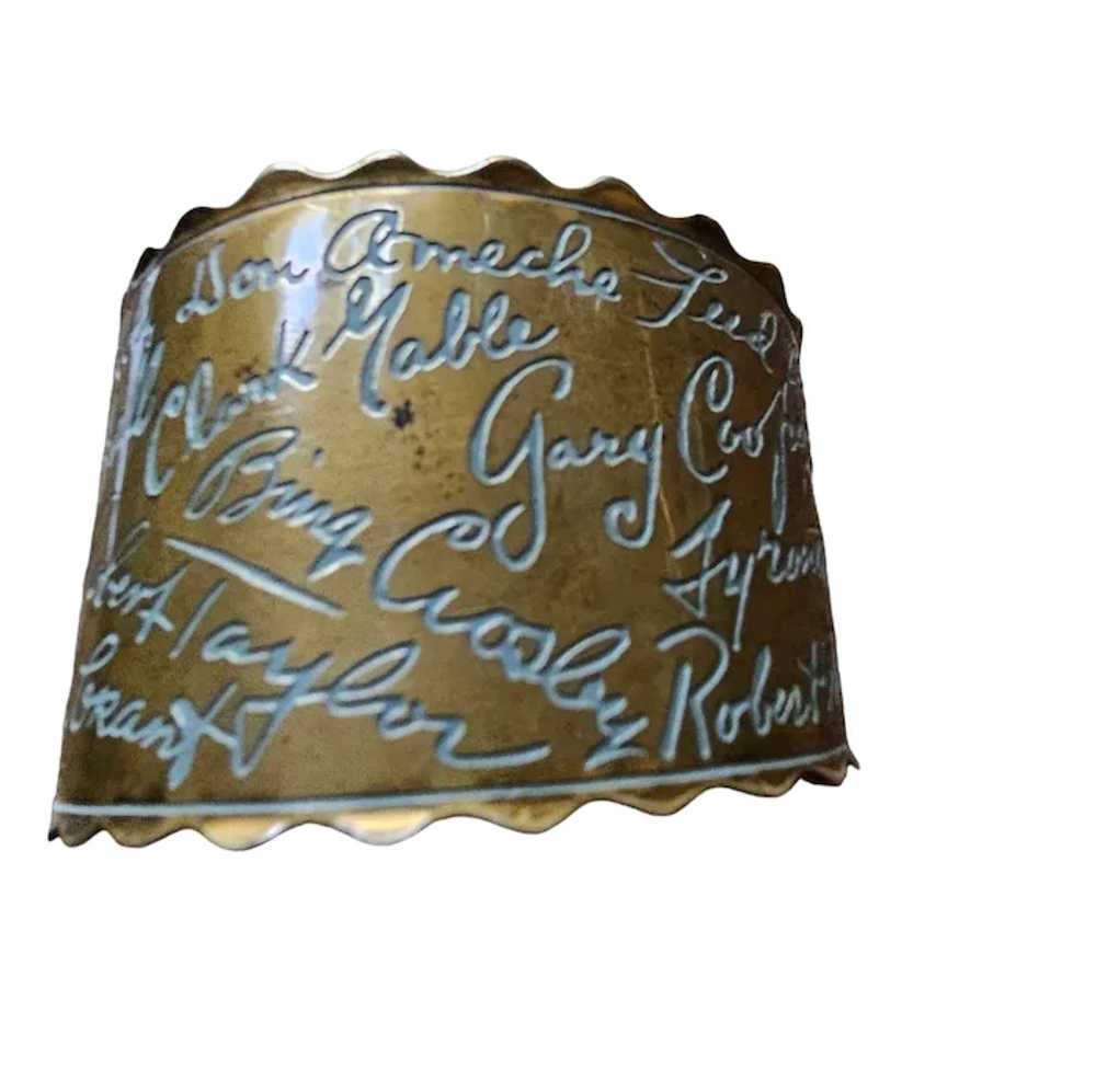 Vintage Movie Star Autograph Cuff Bracelet - image 10