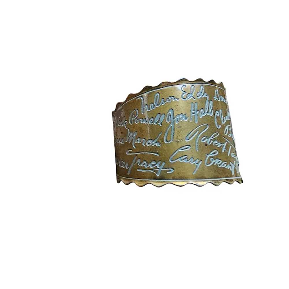 Vintage Movie Star Autograph Cuff Bracelet - image 11