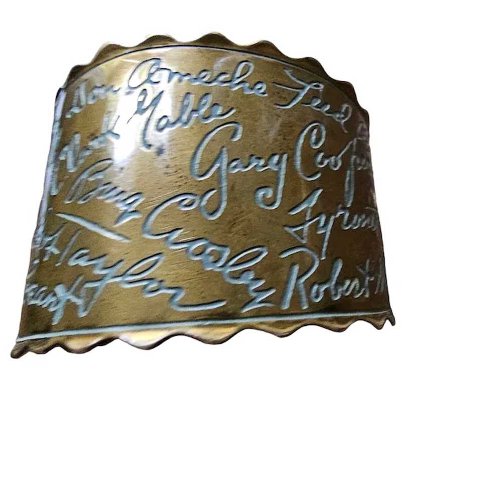 Vintage Movie Star Autograph Cuff Bracelet - image 12