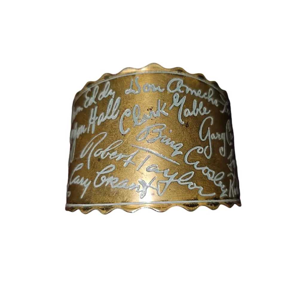 Vintage Movie Star Autograph Cuff Bracelet - image 2