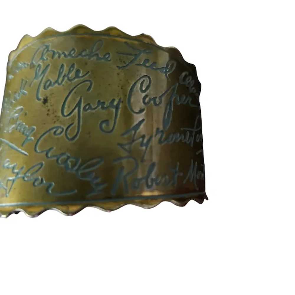 Vintage Movie Star Autograph Cuff Bracelet - image 3