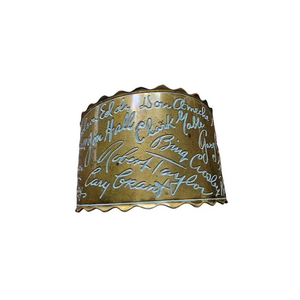 Vintage Movie Star Autograph Cuff Bracelet - image 6