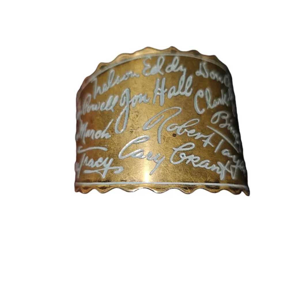 Vintage Movie Star Autograph Cuff Bracelet - image 7