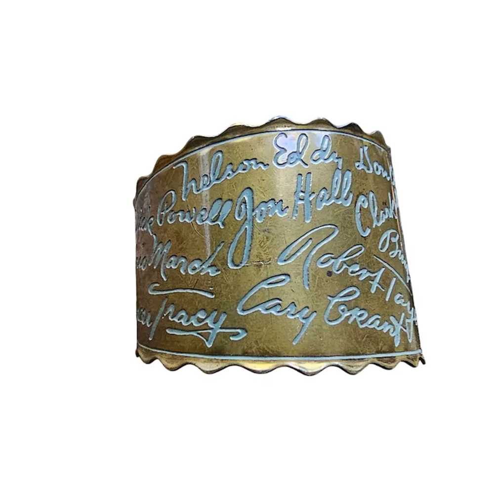 Vintage Movie Star Autograph Cuff Bracelet - image 8